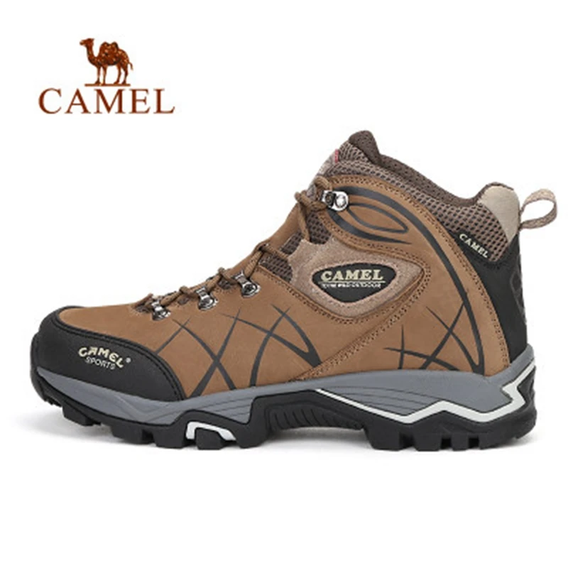 

CAMEL 2018 New High-Top Lace-up Hiking Shoes For Men Antiskid Breathable Shock Absorption Outdoor Sports Climbing Trekking Boots