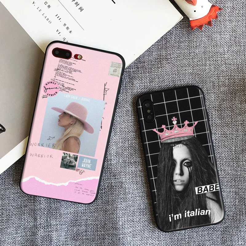 

Lady JOANNE GAGA Fashion tpu Soft Silicone Phone Case Cover Shell For Apple iPhone 5 5s Se 6 6s 7 8 Plus X XR XS MAX