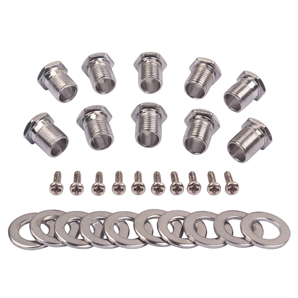 Hex Threaded Bushing Ferrules For Guitar Tuning Peg Tuner Machine Heads