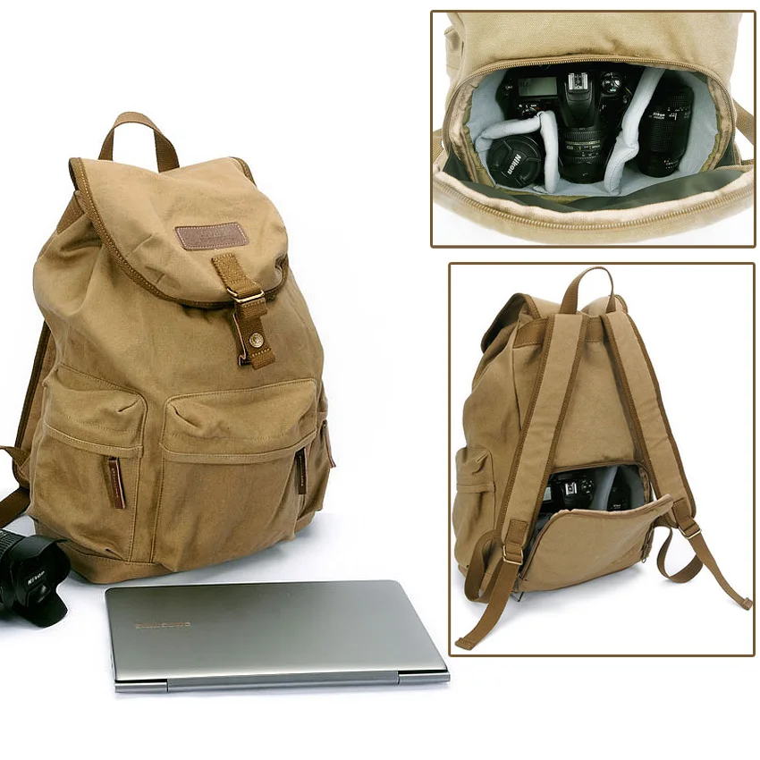 Camera Backpack Canvas Vintage Camera Bag Vintage Canvas Dslr