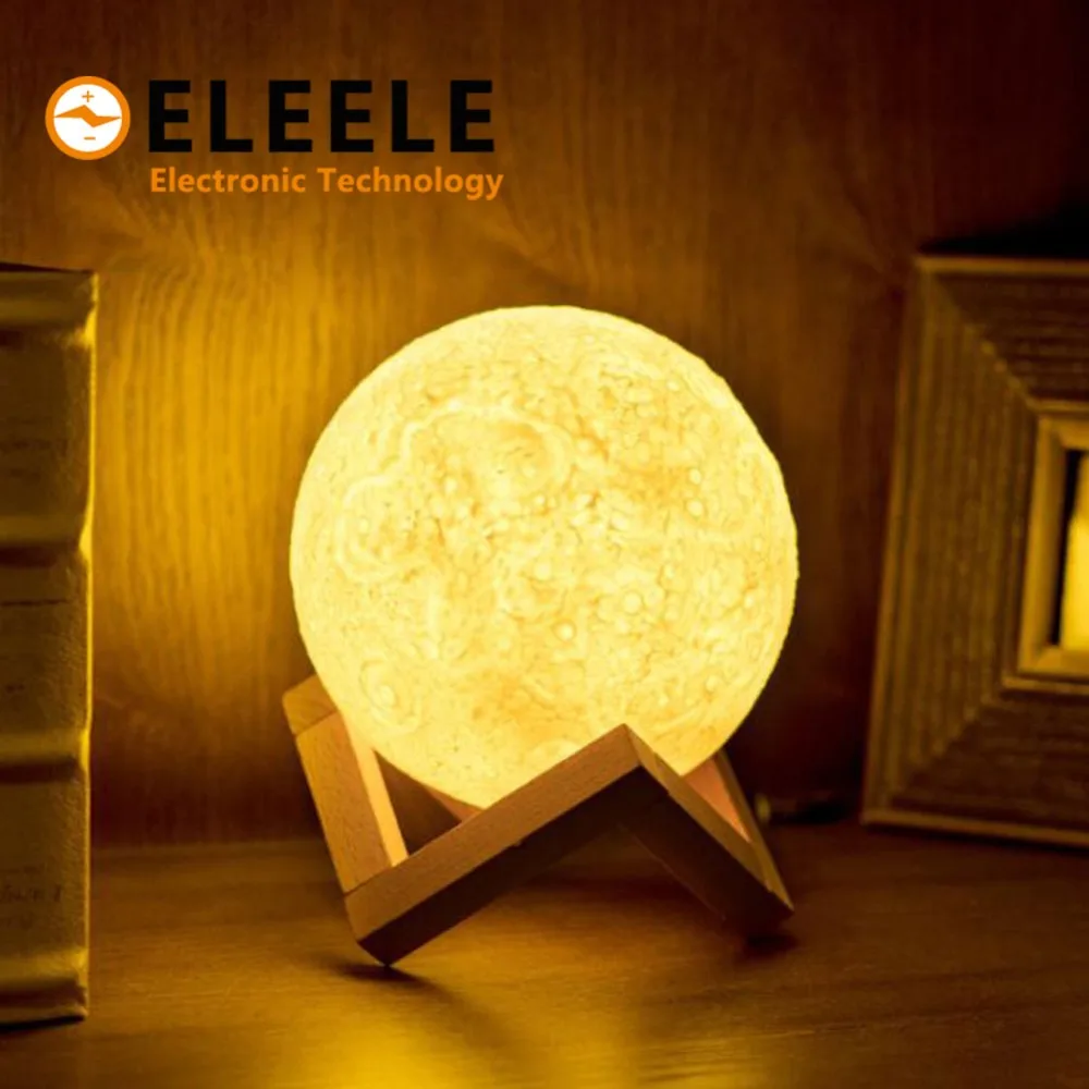 3D печать Луны лампа 8 см красочные изменить сенсорный Usb светодиодный ночник домашний декор творческий подарок Прямая поставка