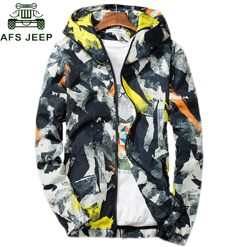 

Militray Jacket Coats Plus Size M-4XL Causal Hooded Camouflage Jacket Thin Windbreaker Outwear Spring Autumn Bomber Jackets Men