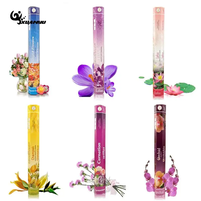 20Pcs/Box Natural Aroma Stick Incense Jasmine Scent Rose Scent