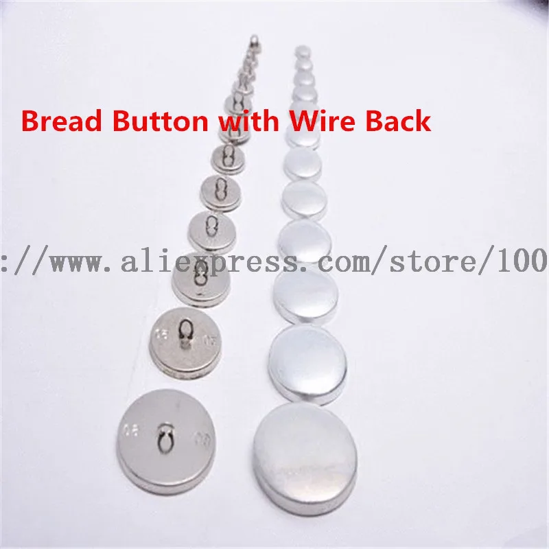 

100 set Metal Fabric Cloth Covered Button Component DIY Handmde Fabric Covered Button Wire Back Handmade Jewelry Accessories