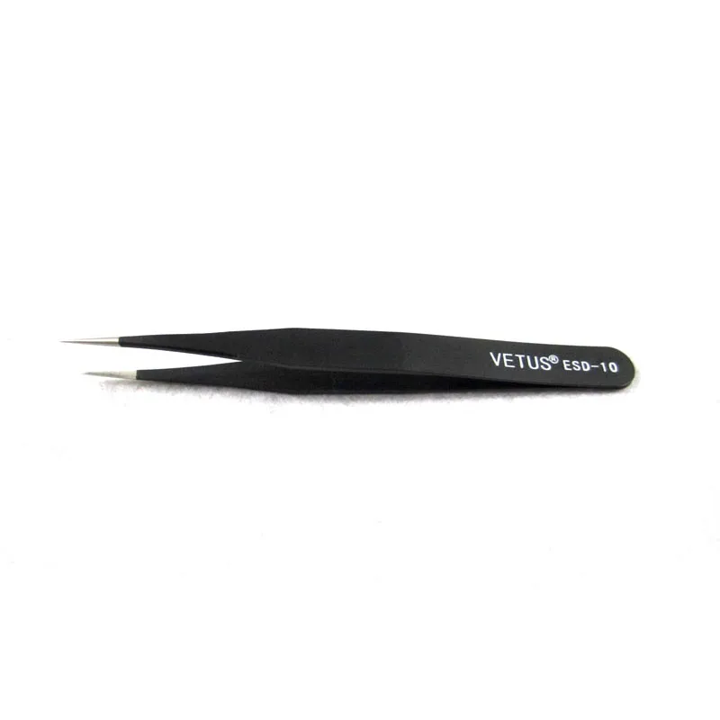 Anti Static Tweezers Maintenance Tools ESD10-15 ESD Stainless Steel Resists Corrosion 6Pcs Jewelry Tool