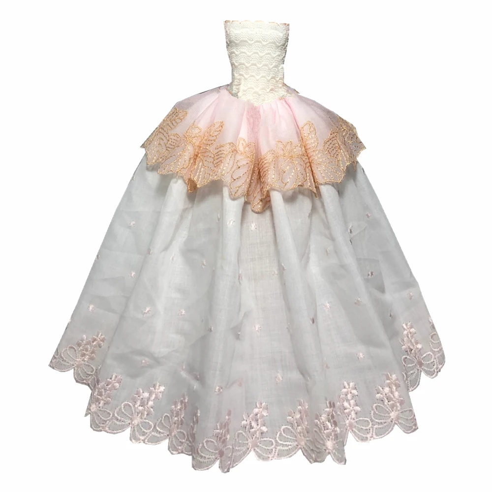 

NK 2019 One Pcs Princess Wedding Dress Party Gown For Barbie Doll Fashion Design Outfit Best Gift For Girl' Doll 6X