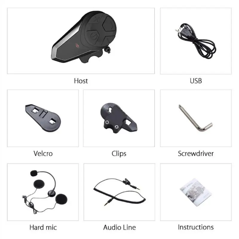 VODOOL S3 Bluetooth мотоциклетный шлем гарнитура 1000 м Диапазон BT беспроводной домофон аксессуары для мотоциклов
