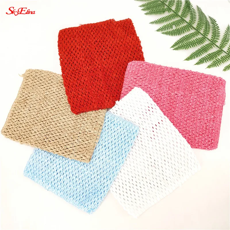 1Pc 1515cm Knitted Crochet Tube Tops with Lining Inside Elastic for Girl Handmade Tulle Roll DIY Skirt Dress Accessories 8z (88)