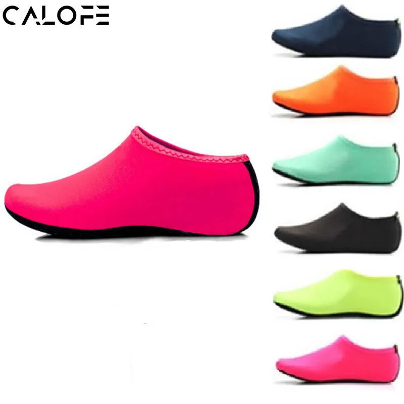 CALOFE 1 زوج شاطئ حذاء رياضة الرجال النساء اليوغا الجوارب عدم الانزلاق حذاء عشاق اللياقة البدنية في الهواء الطلق الغوص المياه الرياضة قدم حامي