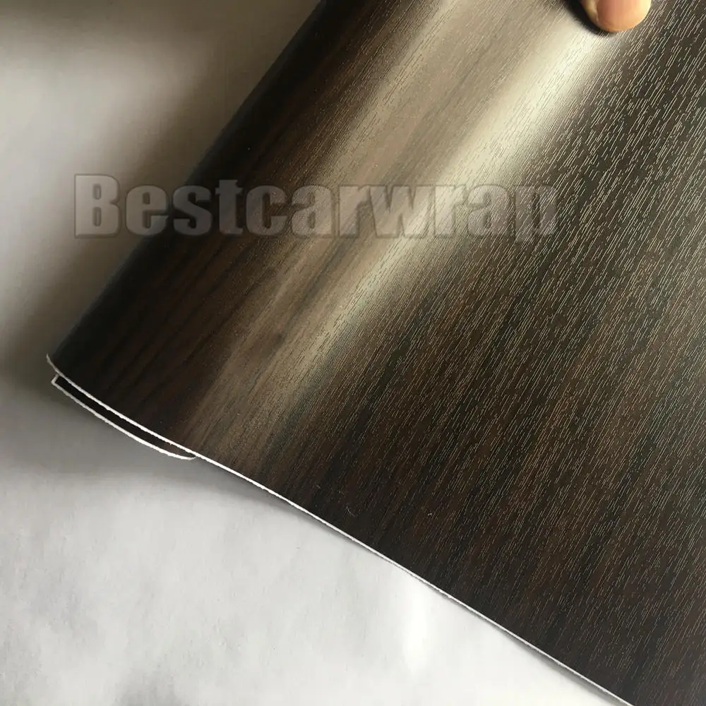 

Dark Wood Grain Faux Finish Textured Vinyl Car Wrap Styling Paper / Air-release /air bubble Free PROTWRAPS 1.52X20M