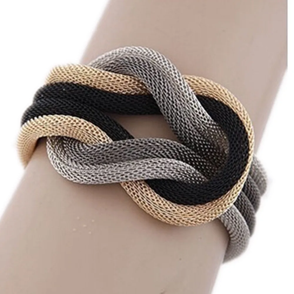 Exaggerated Hollow Weave Iron Bracelet For Woman CB067 in Chain Link 