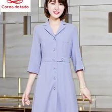 Парикмахерская Рабочая одежда управление кожей рабочая одежда кардиган с семи рукавами Корейская версия тела ремонт и пластик