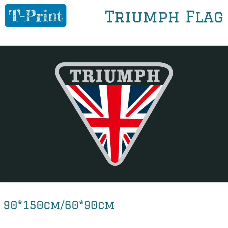 90x150 см 60x90 см Триумф флаг для автопоказа полистер баннер с надписью «Triumph» гоночный автомобиль