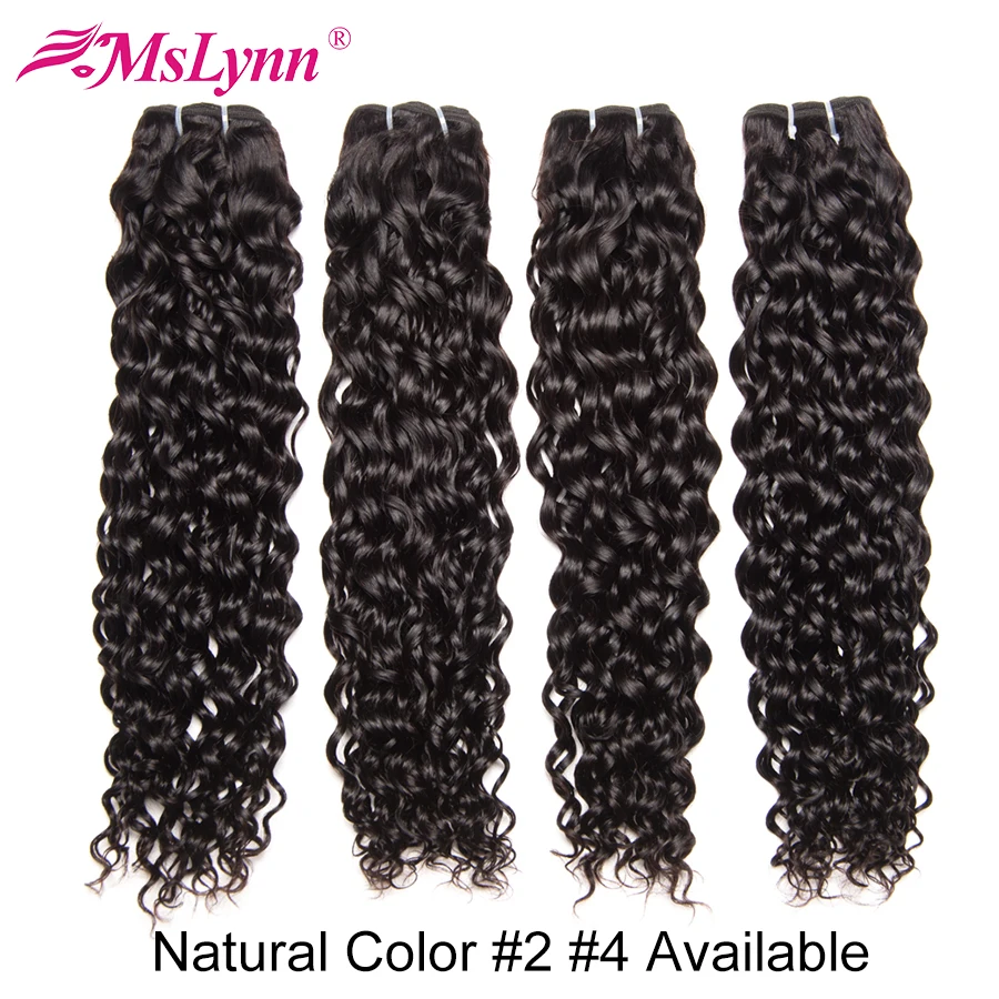 

Mslynn Hair Indian Water Wave Bundles 3 Or 4 Bundle Deals 100% Human Hair Bundles 10-28 Inch Available Remy Hair