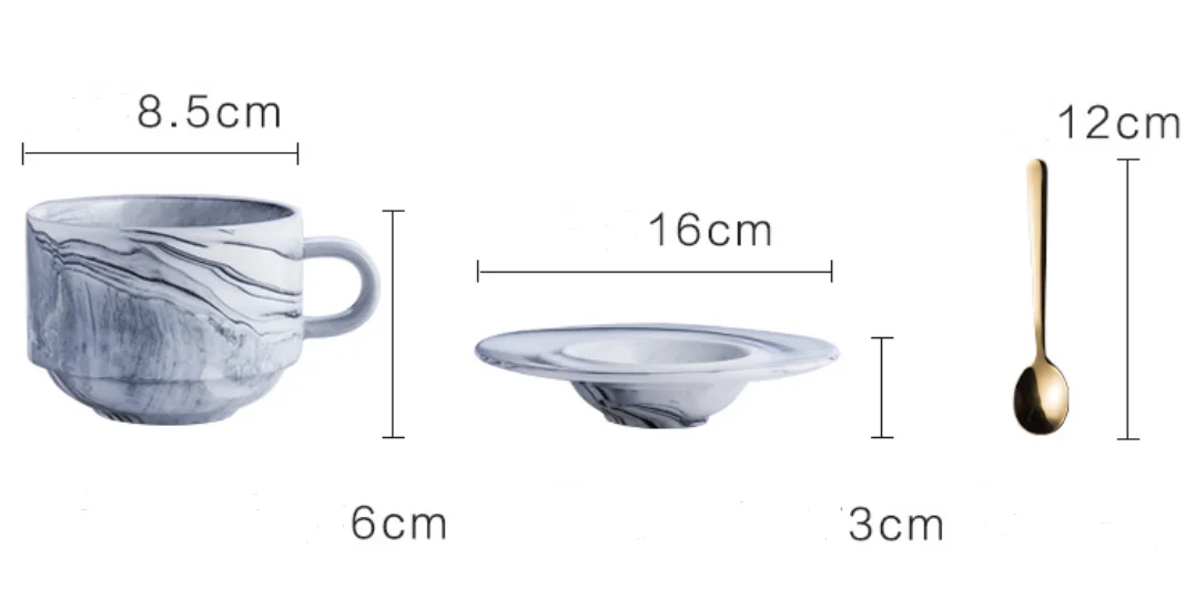 Европейская маленькая Роскошная мраморная керамическая кофейная чашка, набор кофейных чашек с послеобеденным чайным комплектом LM5311420py