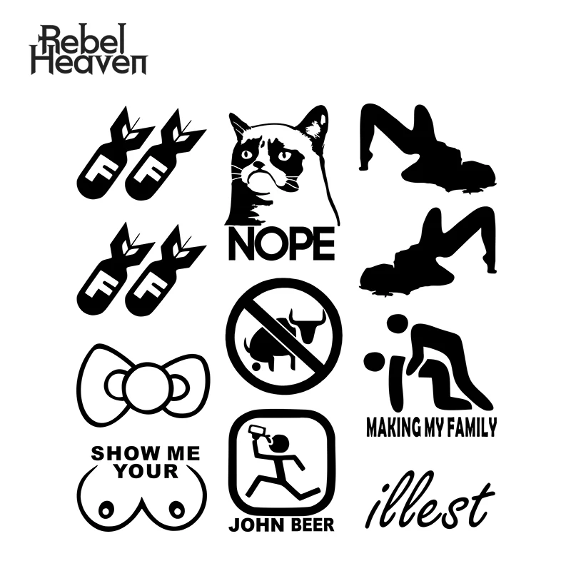 Автомобильный Стайлинг Rebel Heaven забавный стикер JDM F Bomb Illest No Bull John Beer Show Me ваша