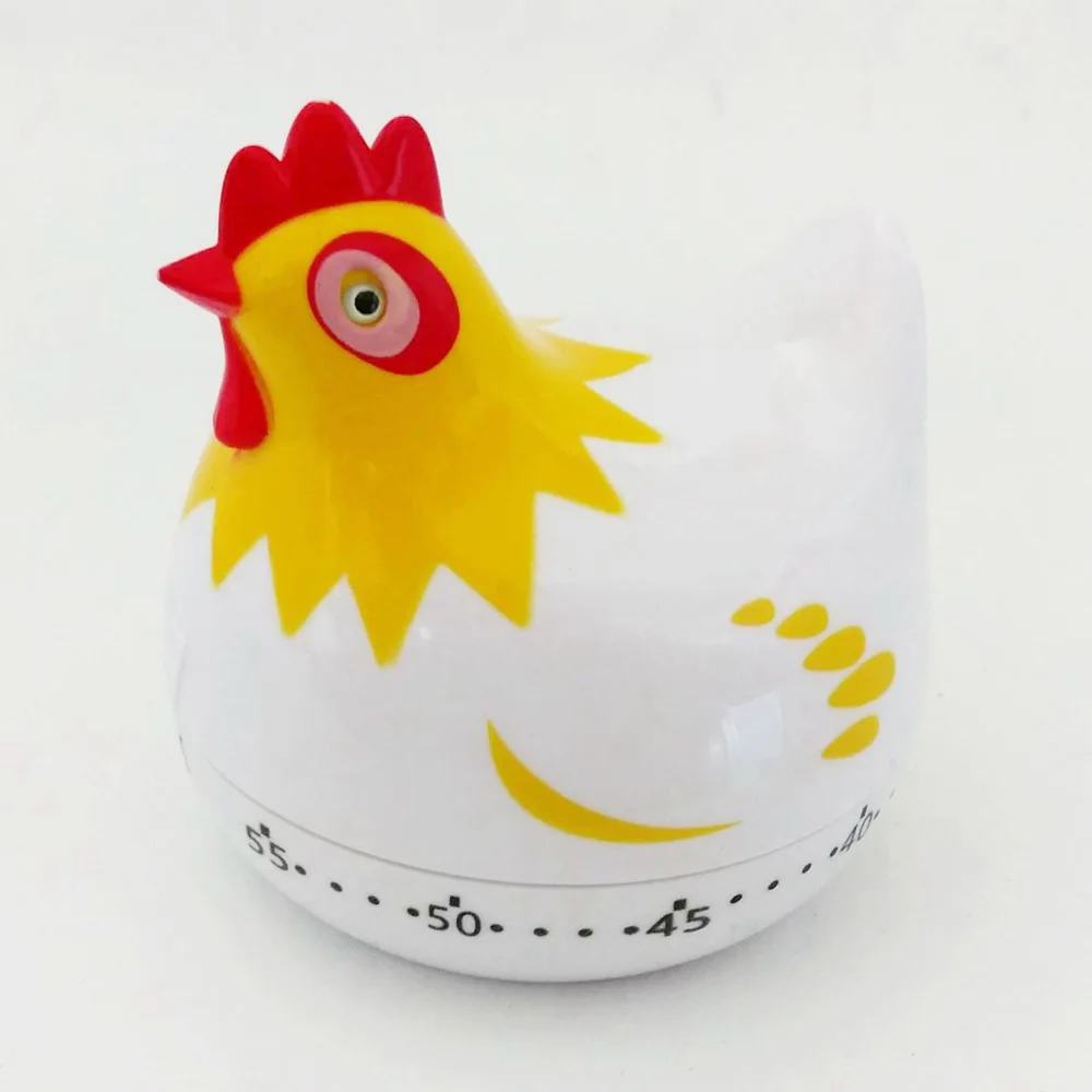 Mechanical Chicken Kitchen Cooking Timer Countdown 1 60min 360 Degree