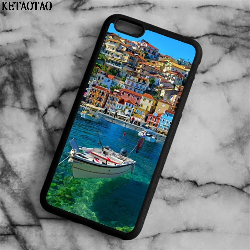 KETAOTAO Parga лодка греческий чехол для телефона s iPhone 4S 5C 5S 6 S 7 8 Plus X samsung S3 4 5 мягкий ТПУ