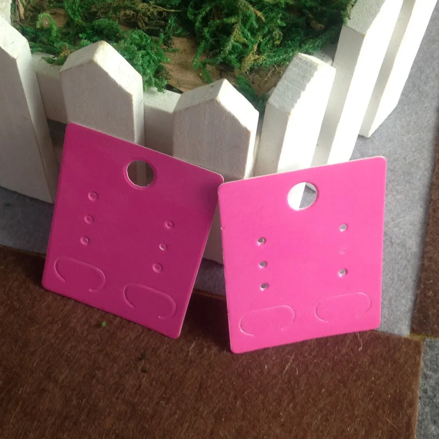 2015-New-Fashion-Earring-card-Hot-Pink-Earring-Card-50X40MM-Custom-Logo-cost-extra-1lot-50