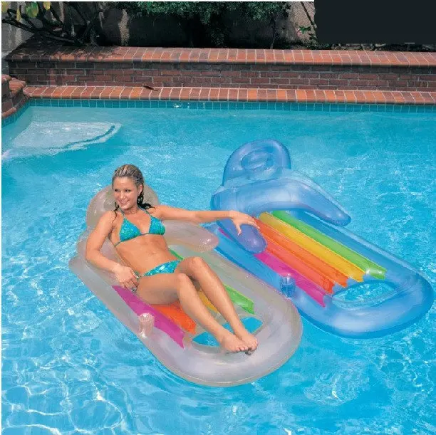 Vilead Handrails Back Luxury Lounge Chair Water Deck Vilead Handrails Back Luxury Lounge Chair Water Deck Inflatable Float Mat Floating Lazyback In Air Mattresses From Sports