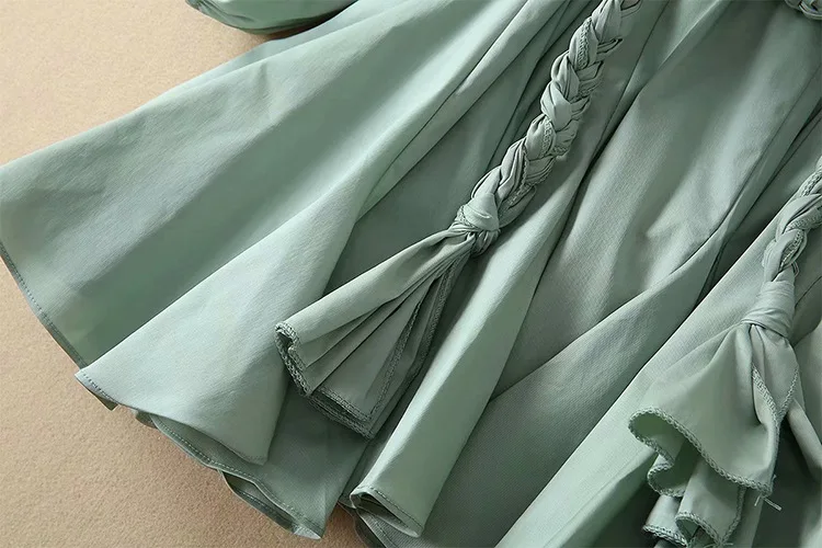 Платье с рукавами летучая мышь летнее модное Хлопковое платье женский тонкий ремень лоскутное с длинным рукавом Зеленый Розовый Красный Белое платье мини
