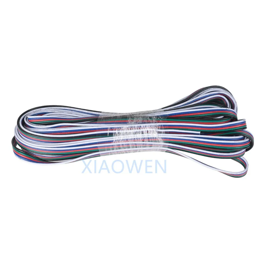 5 Pin10m 20m 30m 50m 22 awg RGBW светодиодный удлинитель провода шнур для Светодиодный соединительный кабель освещения