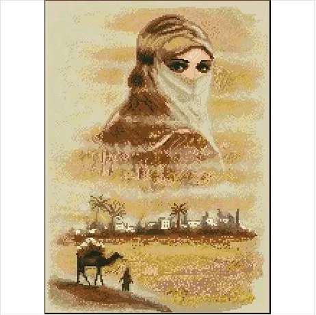 

Embroidery Package Hot Sell Best Quality Cross Stitch Kits Arabian Girl Free Shipping