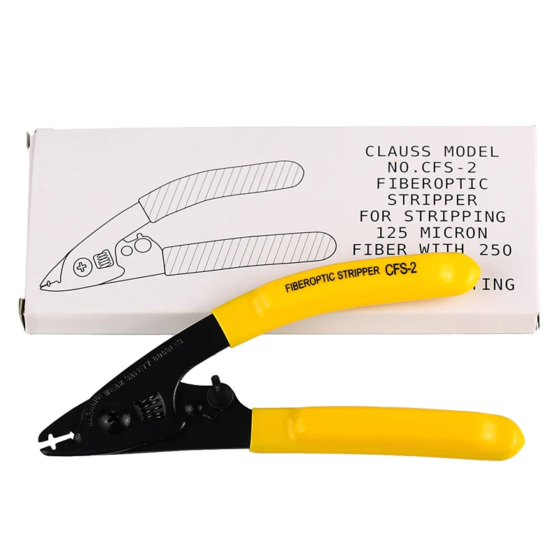 CFS-2 двухпортовый нож для зачистки оптоволоконных жил/плоскогубцы/проволочные стриптизерши FTTH инструменты оптические щипцы для зачистки волоконной изоляции