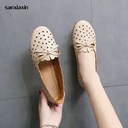 Sanxiaxin/летние туфли на плоской подошве для медсестер и врачей, удобная дышащая нескользящая обувь на мягкой подошве для хирургической