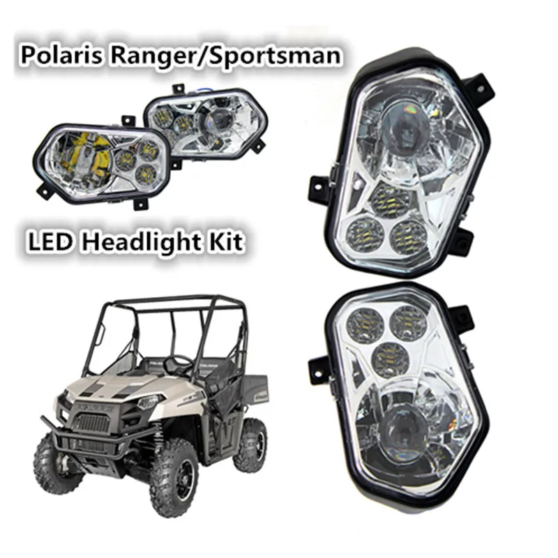 

Pair ATV UTV Light Accessories Projector Headlight Polaris Ranger / Sportsman LED Headlight Kit for Polaris Ranger Side X Sides