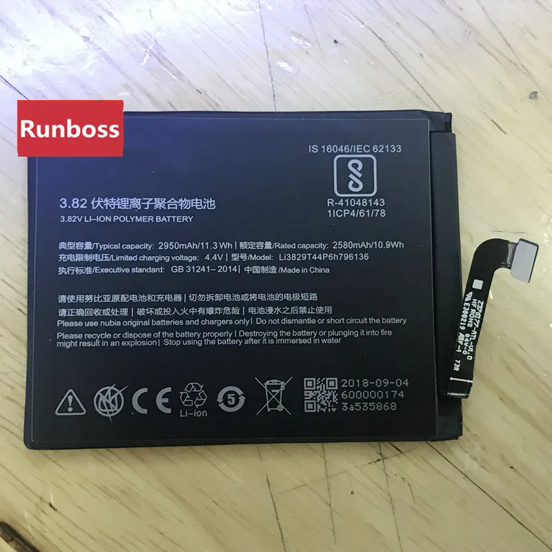 

Runboss Original Quality Battery Li3829T44P6h796136 for ZTE Nubia Z17 Mini NX569J NX569H