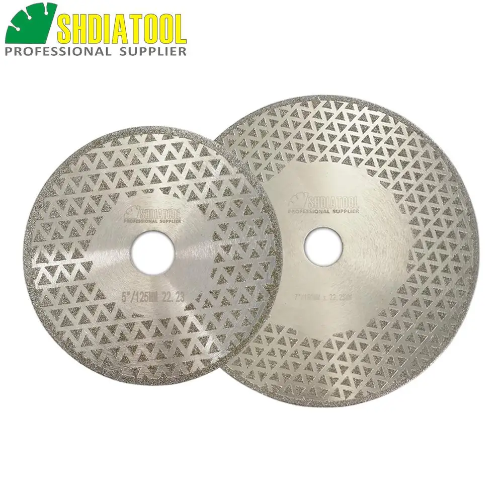 SHDIATOOL 180mm and 125mm Electroplated Diamond Cutting &amp Grinding Disc Bore 22.23MM Both Side coated Sawblade Wheel | Инструменты