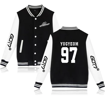 

2019 Harajuku World Tour GOT7 Baseball Jacket Kpop Present You Accessories fashion fashion long-sleeve jacket Baseball Plus Size