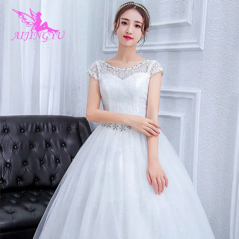 

AIJINGYU 2018 custom made free shipping new hot selling cheap ball gown lace up back formal bride dresses wedding dress FU281