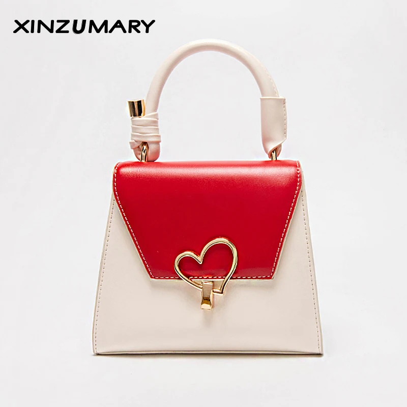 

Luxury small shoulder bag for women new spring messengers bags ladies fashion leather handbag purse with heart female crossbody