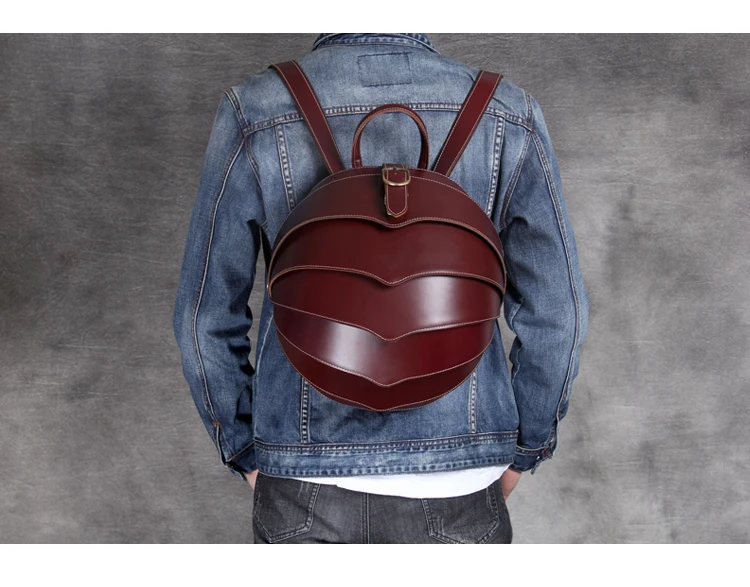 Дизайнерский рюкзак ручной работы из воловьей кожи, винтажный брендовый Многофункциональный мотоциклетный рюкзак, студенческий ковбойский рюкзак, Роскошная сумочка