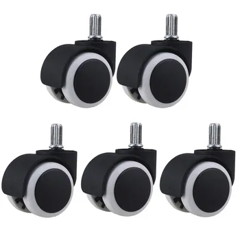

Office Chair Swivel Casters Furniture Wheels with Vertical Thread Stem Replacement for Sofa Bed Goods Shelf Storage Rack 5pcs