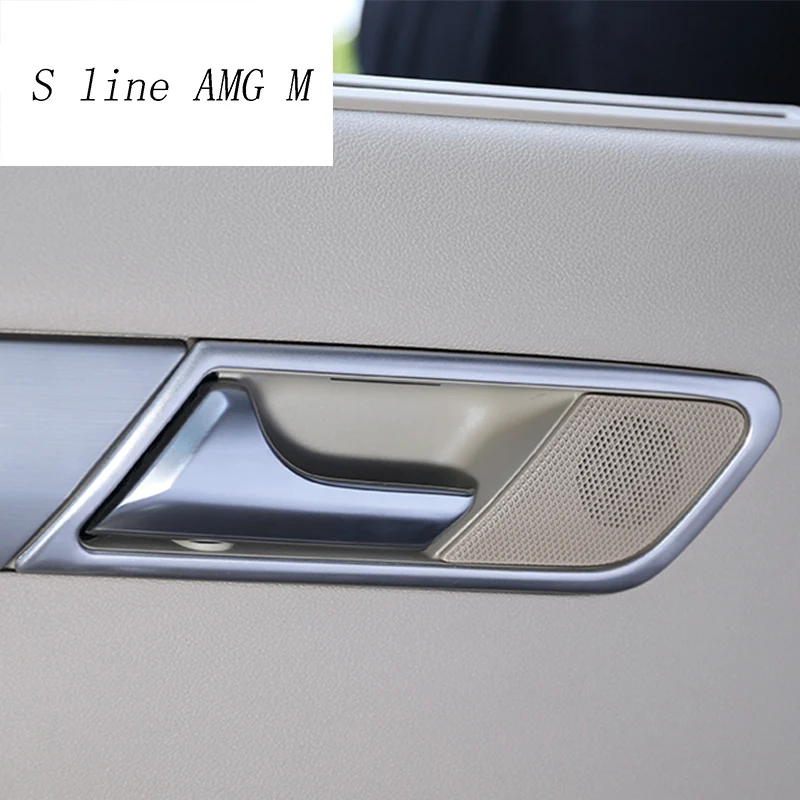 

Car styling Door Handle Covers Trim Door Bowl Stickers decoration for Mercedes Benz R Class W251 R300 320 350 400 Auto Internal