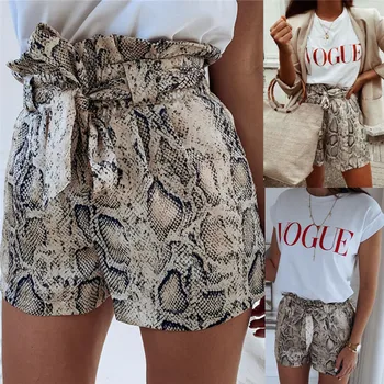 

HIRIGIN Newest 2020 Womens Fashion Summer High Waist Snake Shorts Casual Beach Hot Lady Shorts