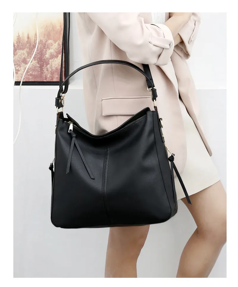 Large Hobos Bag Women Soft PU Leather Totes Bag Female Good Quality Handbag For Ladies Cross Body Shoulder Bag grand sac a main