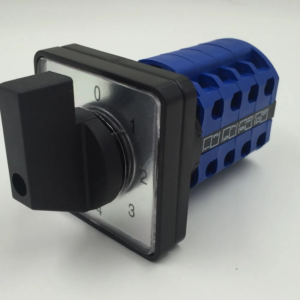 

Factory supplied Ui 380V 5 Positions 16 Terminals Changeover Cam Switch