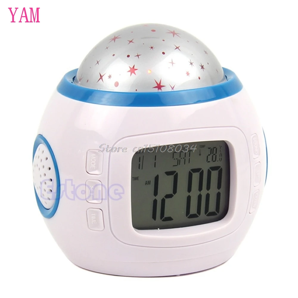  Sky Star Children Baby Room Night Light Projector Lamp Bedroom Music Alarm Clock S08 Wholesale&Drop - 32683960616