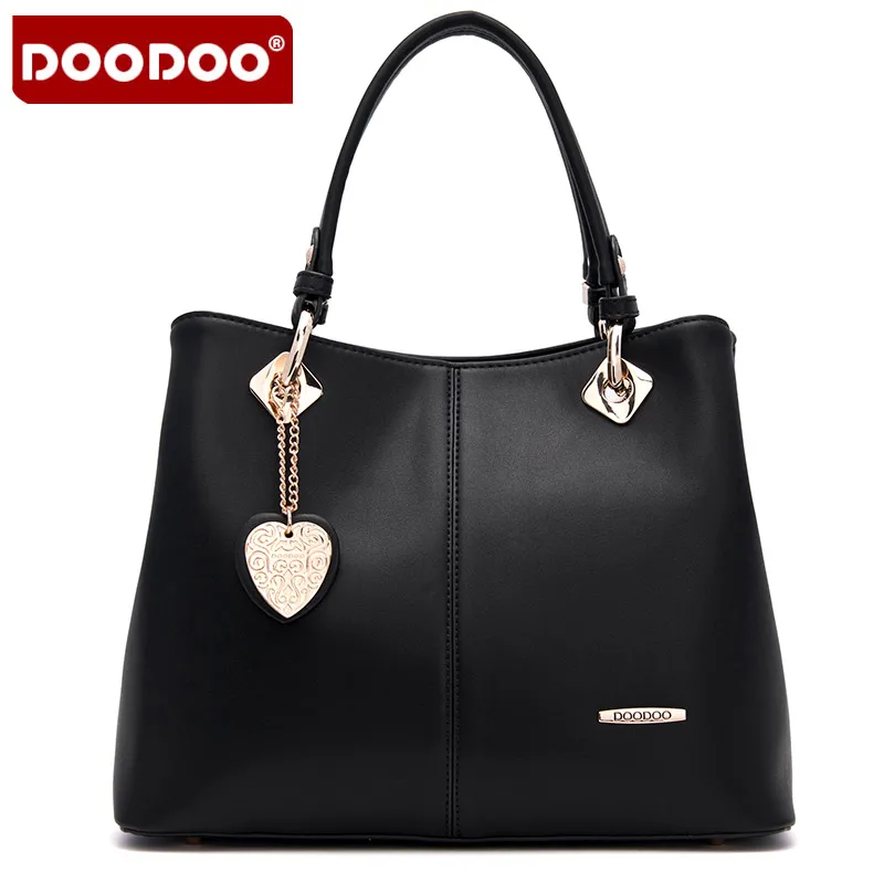 DOODOO, женская сумка-мессенджер из искусственной кожи известного бренда с кисточками, женская сумка в европейском стиле - Цвет: Черный