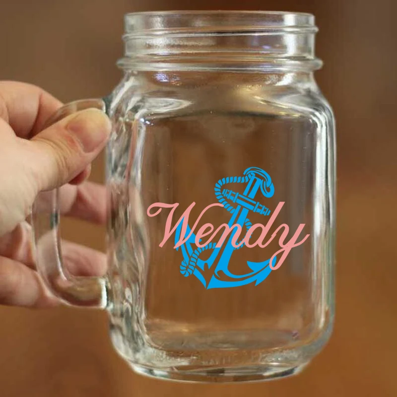 Customized and Personized Marson Jars & Cups Wedding Mason Jars