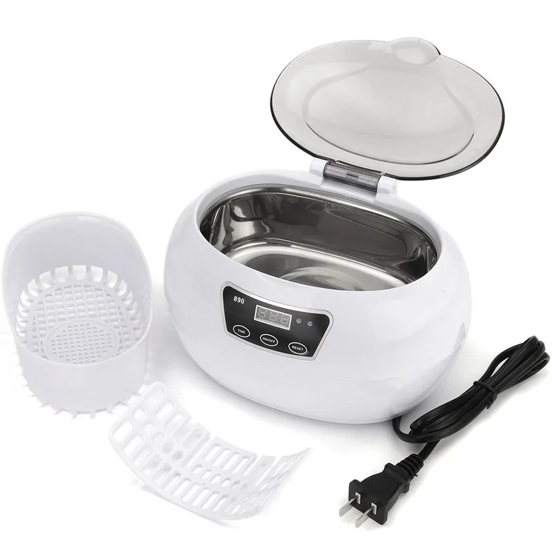 

0.6L Digital Ultrasonic Bath Cleaner Cleaning Ultrasound Machine Basket Jewelry Watches Dental Wash Tools US/EU Plug