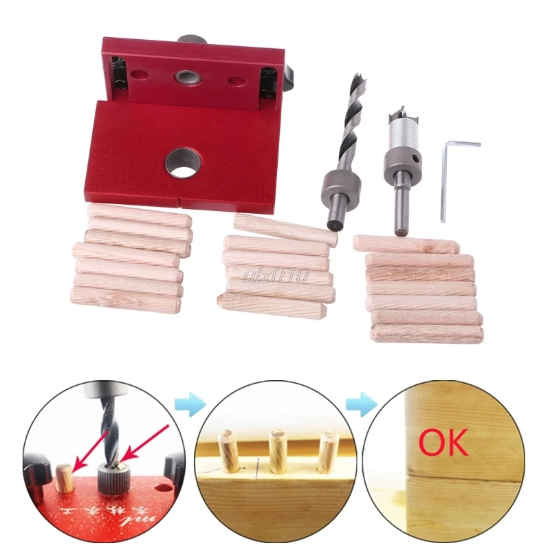 

Woodworking Tool Drilling Locator Tenon Hole Punchers Positioning Dowelling Jig G03 Drop ship