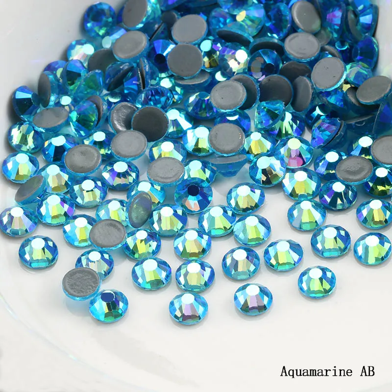 Multi-Color Crystal AB Hot Fix Rhinestones for Nail Art and Fabric Garments