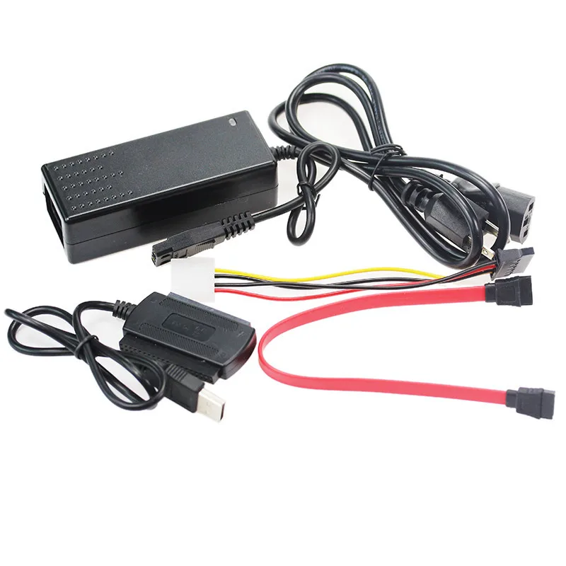 

SATA/PATA/IDE Drive to USB 2.0 Adapter Converter Cable for Hard Drive Disk HDD 2.5" 3.5" with External AC Power Adapter
