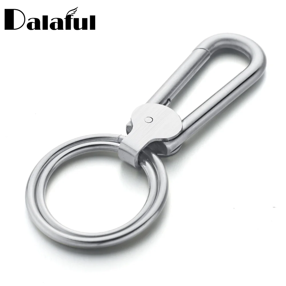 Dalaful крутой креативный дизайн, брелок из нержавеющей стали, брелок на талию, металлические брелки для ключей ручной работы, кольца, держатель для автомобиля K352