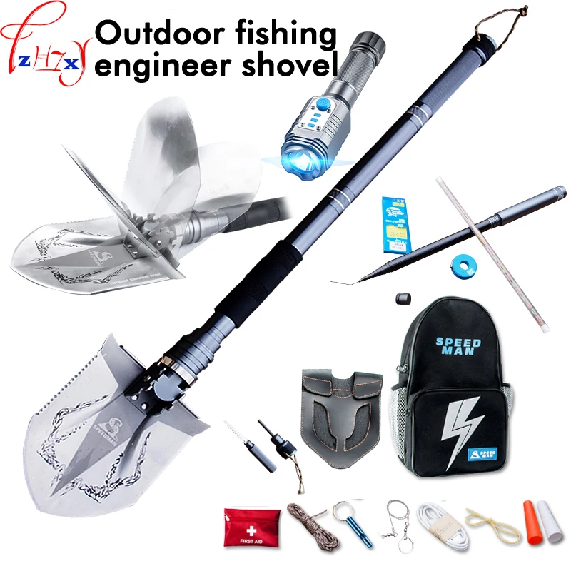 

Multi-functional portable camping anti-body military shovel folding shovel outdoor fishing shovel outdoor camping tool
